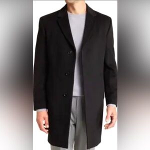 Nautica Men's Black Trench Coat